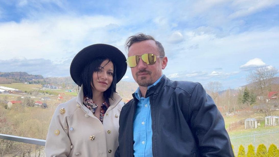 Adam Małysz z żoną Izabelą