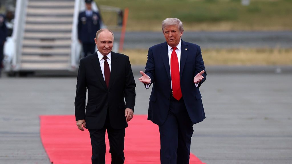 U.S. President Trump And Russian President Putin Meet On War In Ukraine At U.S. Air Base In Alaska
ANCHORAGE, ALASKA - AUGUST 15: (RUSSIA OUT) U.S. President Donald Trump and Russian President Vladimir Putin meet for their summit on the war in Ukraine, at U.S. Air Base on August 15, 2025, in Anchorage, Alaska, United States. Putin is having a one-day trip to Alaska. (Photo by Contributor/Getty Images)
Contributor