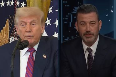 Donald Trump i Jimmy Kimmel, fot. kadry z youtube'a