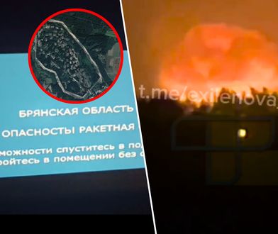 Potężna eksplozja i "ognisty blask". Atak na rosyjski arsenał