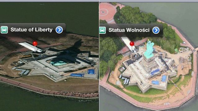 Pierwsze poprawki w Mapach Apple'a w iOS 6 1