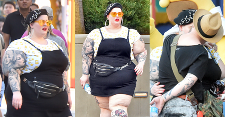 Zakochana Tess Holliday paraduje w kusej sukience i całuje się z mężem (FOTO)