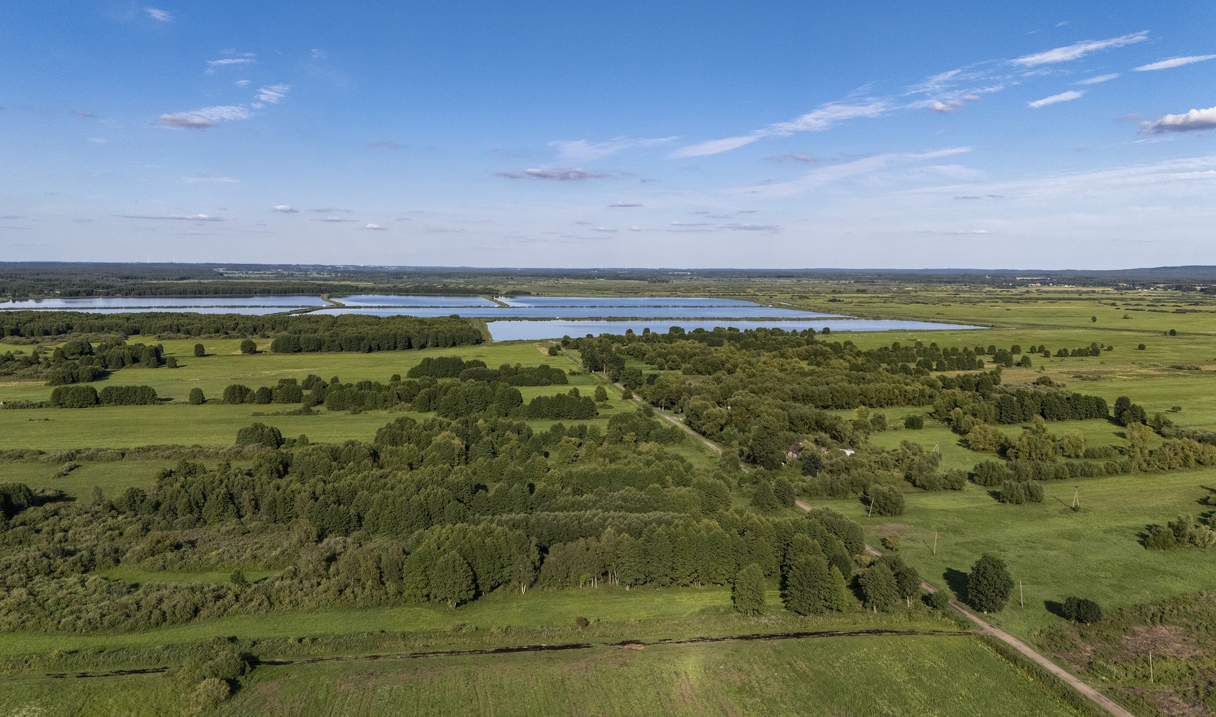 Osada Wyciąg koło Osieka nad Notecią z drona