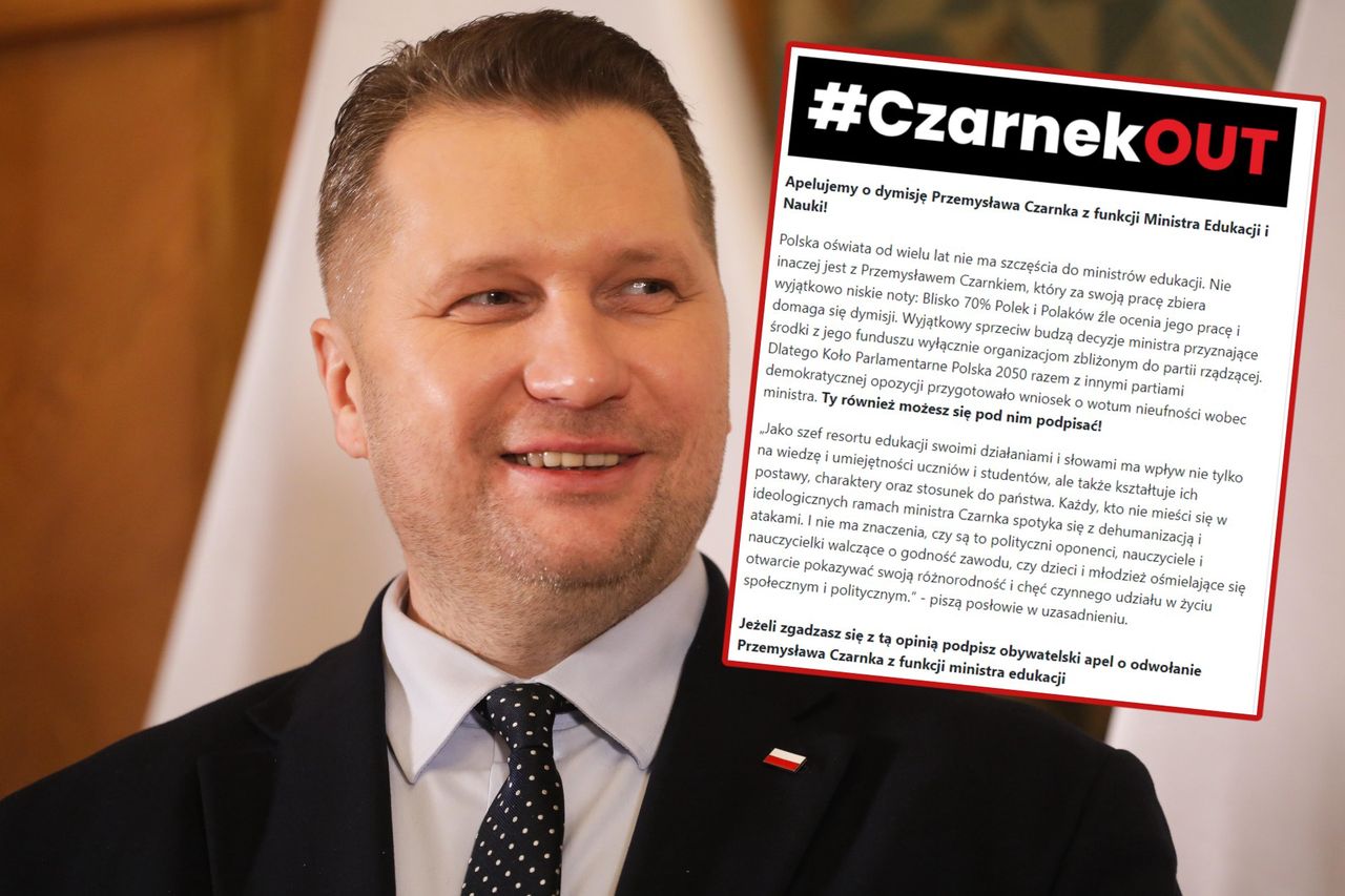 "Czarnek OUT". Jest petycja o odwołanie ministra