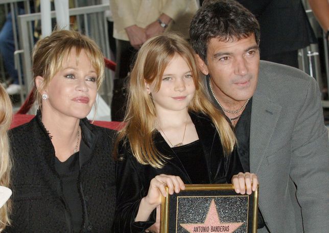 Antonio Banderas, Melanie Griffith i Stella Banderas, 2005 r.