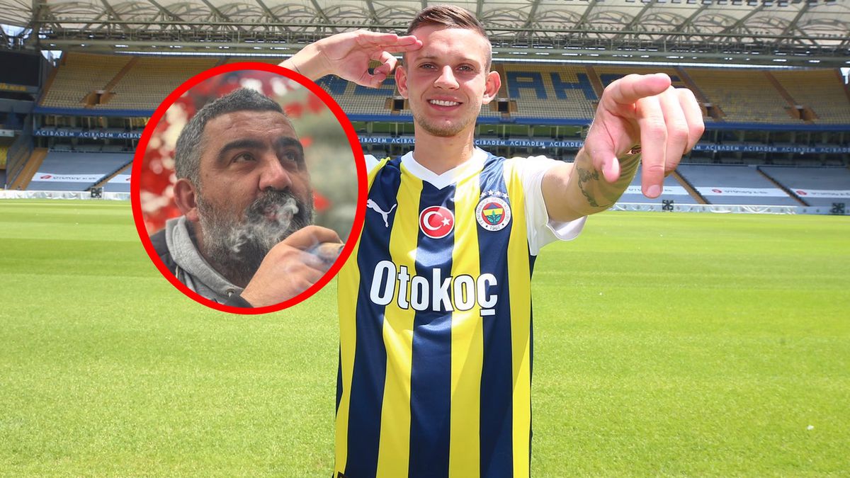 Sebastian Szymański w barwach Fenerbahce i były reprezentant Turcji Umit Ozat