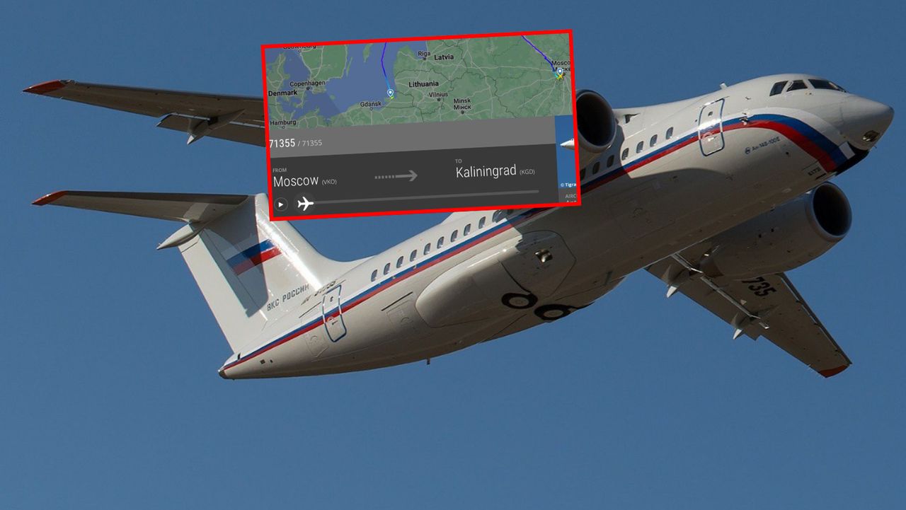 A "special purpose" plane in Kaliningrad. It arrived from Moscow.