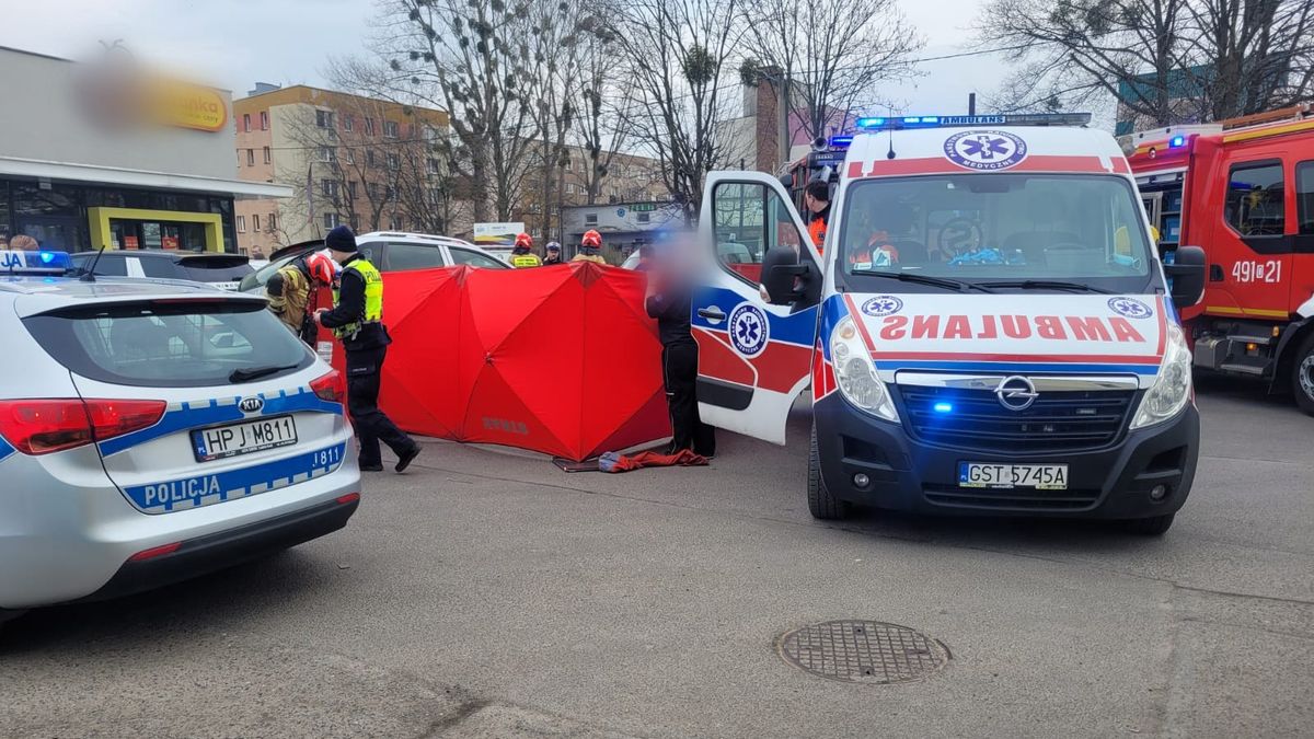 Tragiczny wpadek miał miejsce pod Biedronką  