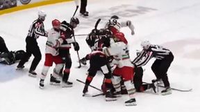 Kaski latały. W ruch poszły pięści. Jest nagranie bijatyki z polskiej ligi