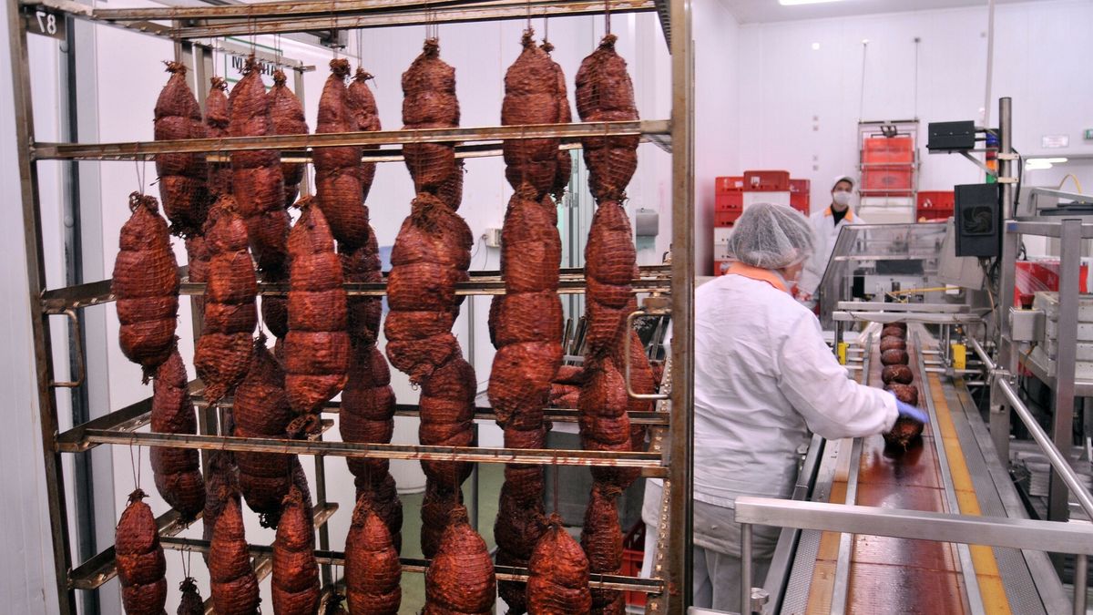 reporter7_baza
01.08.2013 Jankowo kolo Gdanska Zaklady Miesne Nowak w Jankowie kolo Gdanska N/z Produkcja wedlin   Fot Przemek Swiderski/REPORTER
Przemek Swiderski/REPORTER