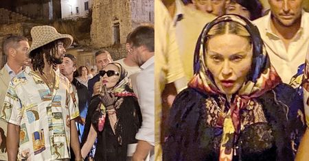 Madonna z MŁODSZYM o prawie cztery dekady ukochanym zwiedza zabytki we Włoszech. Fajna z nich para? (ZDJĘCIA)