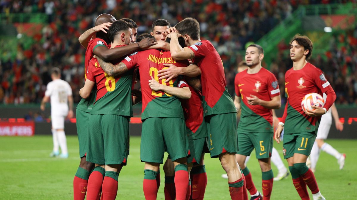 radość piłkarzy reprezentacji Portugalii