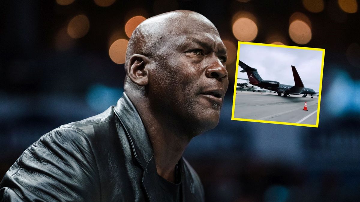 Getty Images / Jacob Kupferman/instagram.com/chriscolgan/ / Na zdjęciu: Michael Jordan, na małym zdjęciu: jego nowy odrzutowiec