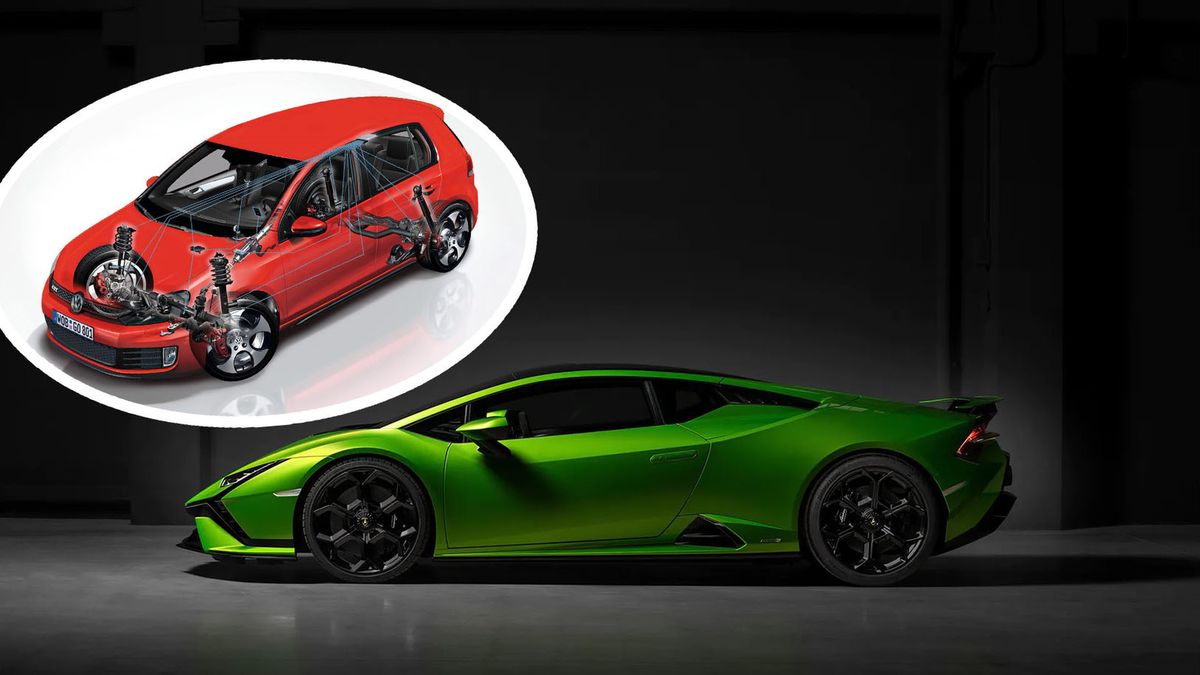 Volkswagen Golf GTI VI i Lamborghini Huracan Tecnica