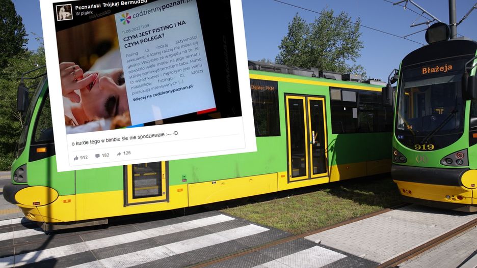 Poznań. Kontrowersyjne treści na wyświetlaczach w tramwajach