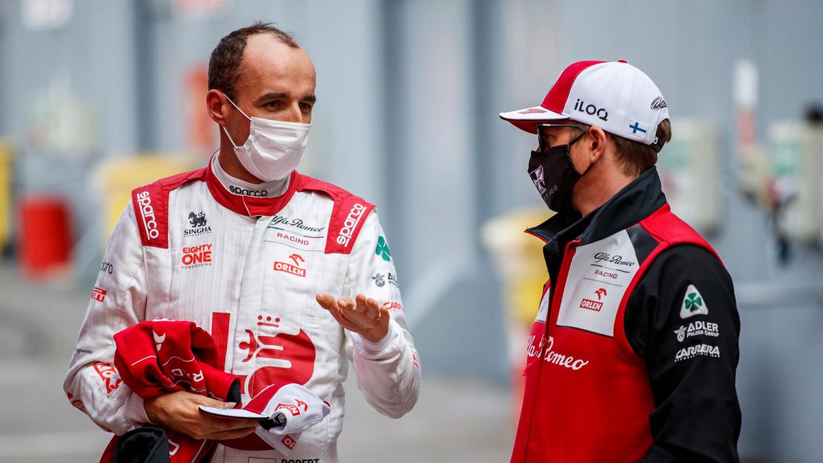 Materiały prasowe / Alfa Romeo Racing ORLEN / Na zdjęciu: Robert Kubica (po lewej) i Kimi Raikkonen