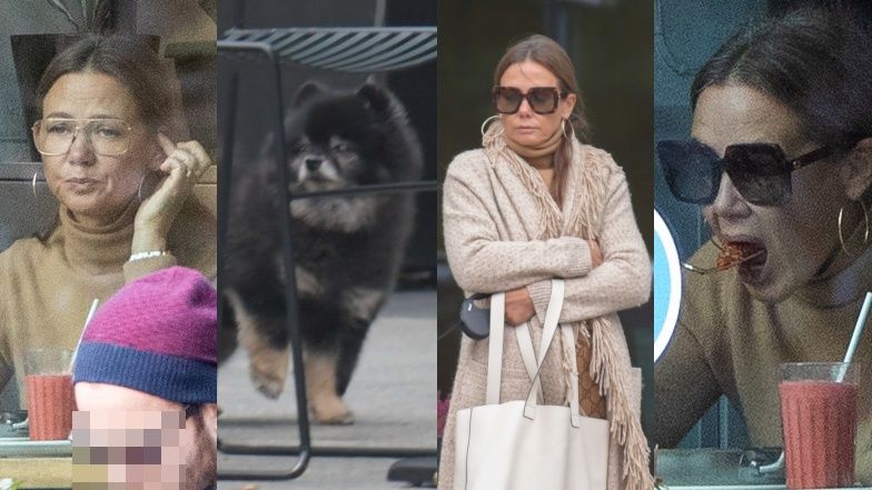 Kinga Rusin pałaszuje obiadek z Czarkiem Lisem