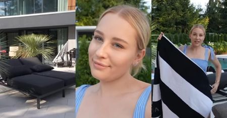 Tak Andziaks urządziła swój ogród: wielki basen, palmy i podświetlane jacuzzi (ZDJĘCIA)