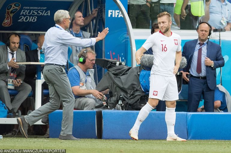 Na zdjeciu: Adam Nawałka i Jakub Błaszczykowski podczas meczu z Japonia. Fot: Andrzej Iwanczuk/REPORTER/ East News