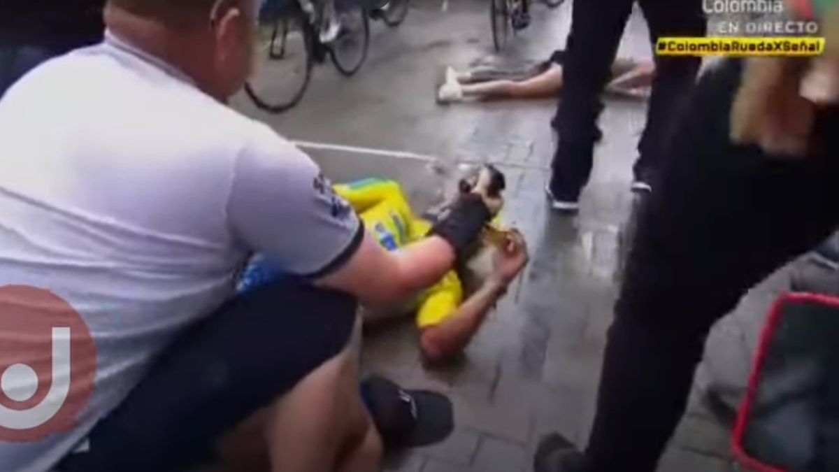 YouTube / Periodismo Publico / Luis Carlos Chia po kraksie na wyścigu Vuelta a Colombia