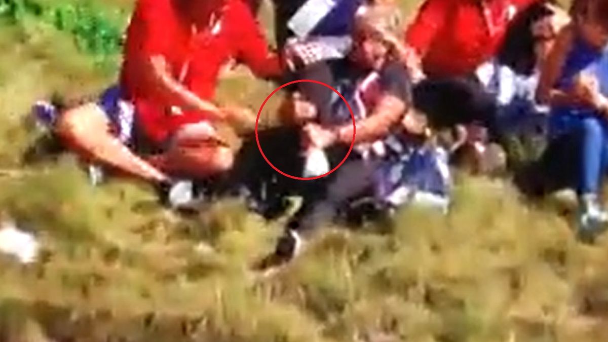 Wpadka zawodnika podczas Pucharu Rydera 