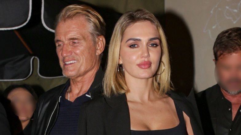 Dolph Lundgren opuszcza restaurację z młodszą o 39 lat żoną