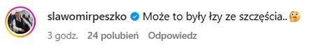 Drwiący wpis Sławomira Peszki