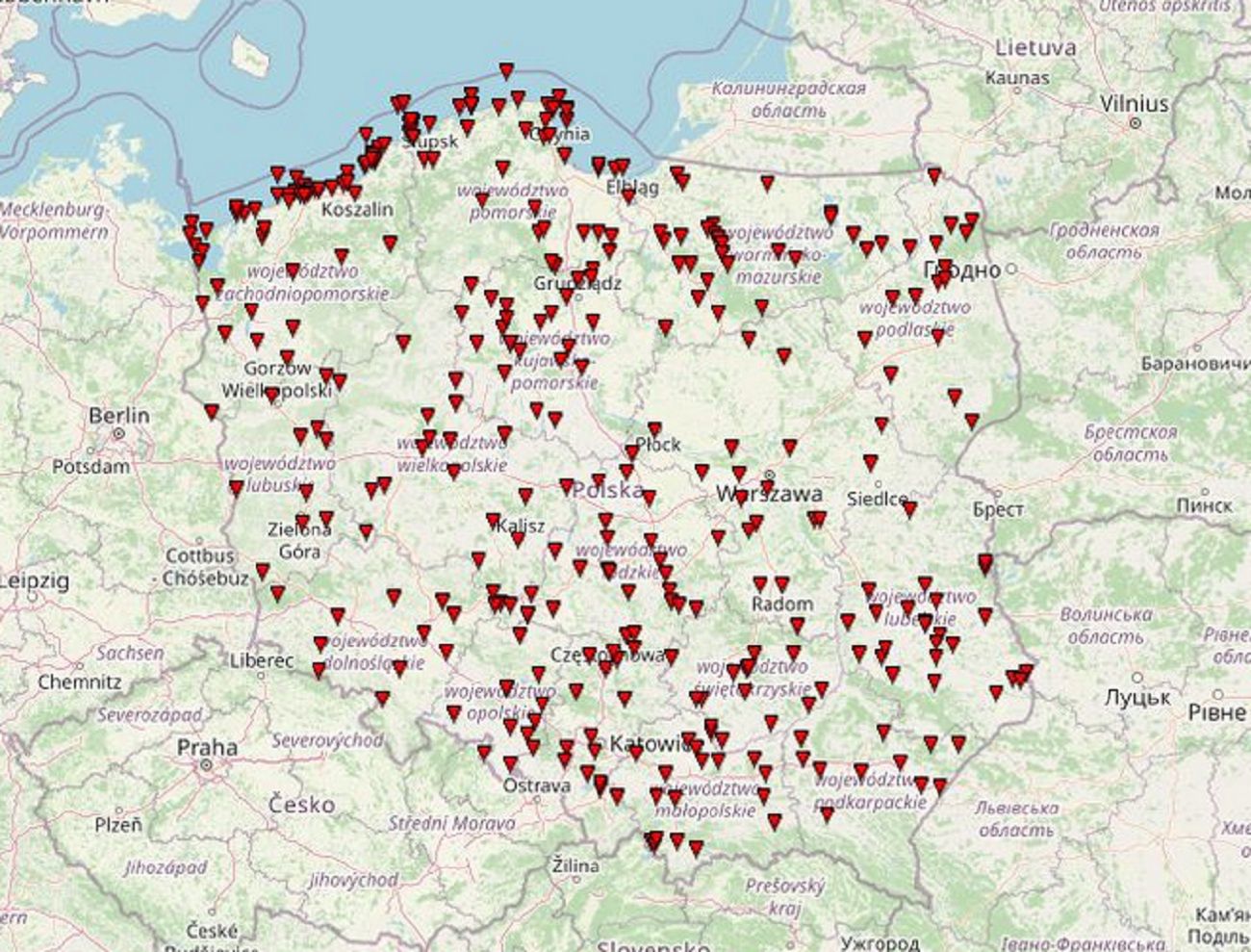 Od początku XXI wieku zaobserwowano w Polsce 352 trąby powietrzne/wodne