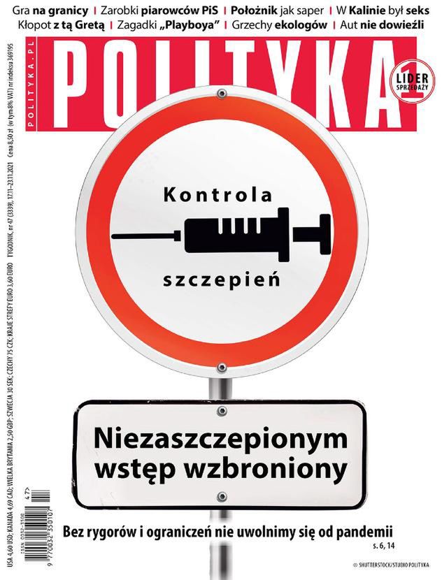 Okładka najnowszego wydania tygodnika Polityka