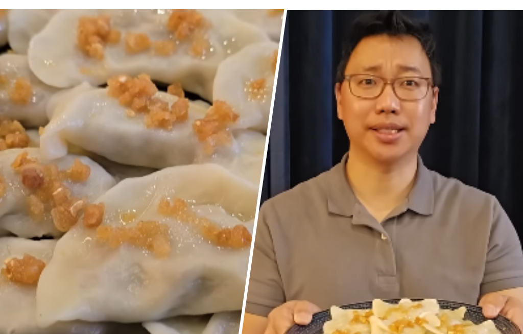 Koreańczyk spróbował polskich pierogów z mięsem i skwarkami. Jego reakcja mówi wszystko
