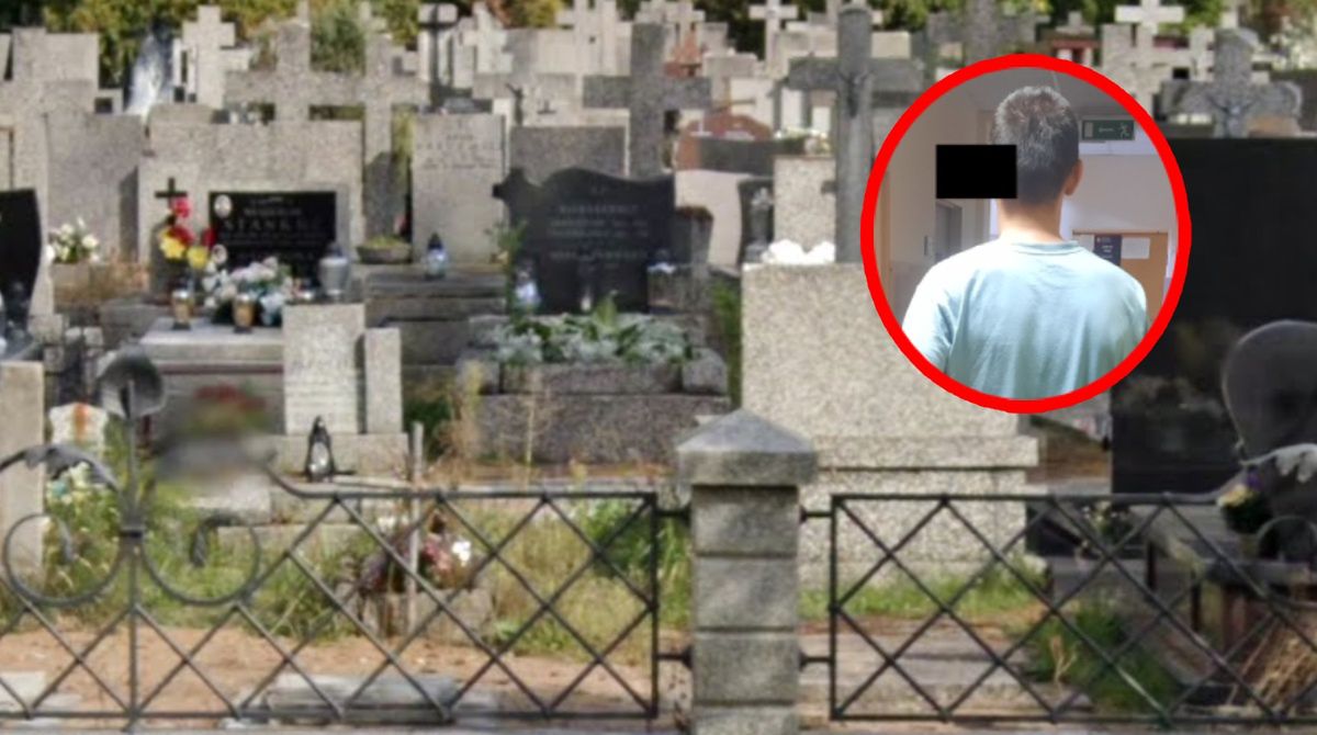 Ludzie zatrzymali go na cmentarzu w Rembertowie. Szokujące, co robił