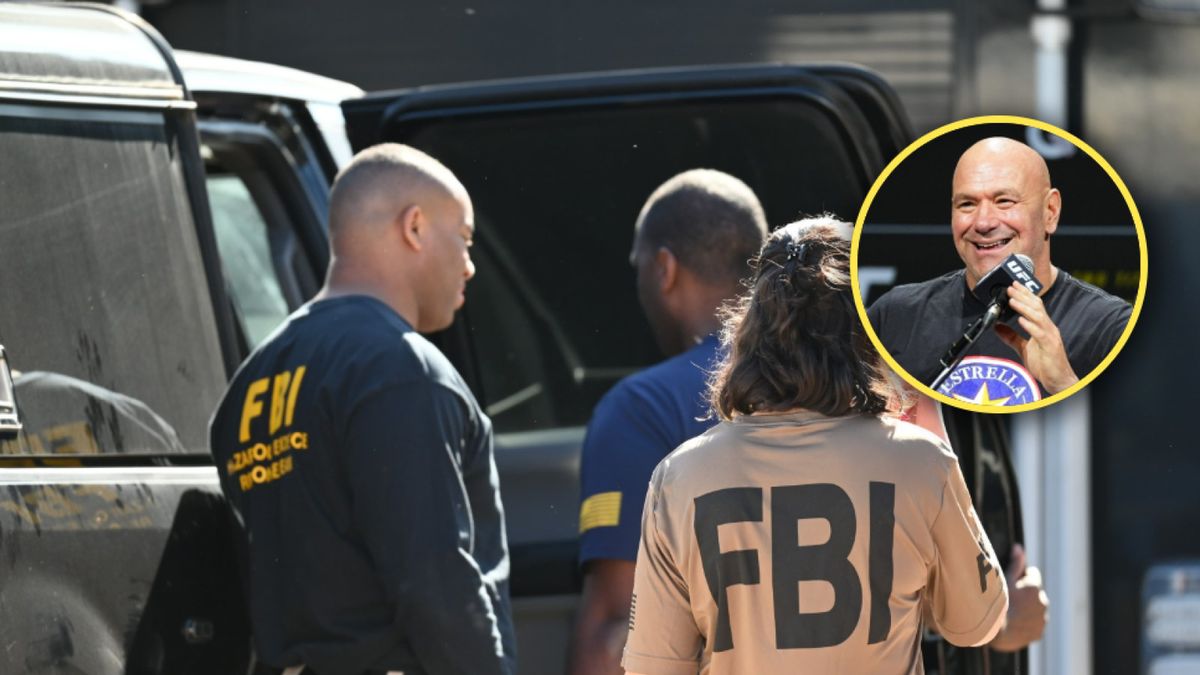 Getty Images / Jeff Bottari/Kyle Mazza/Anadolu / Na zdjęciu: agenci FBI i Dana White (w kółku)