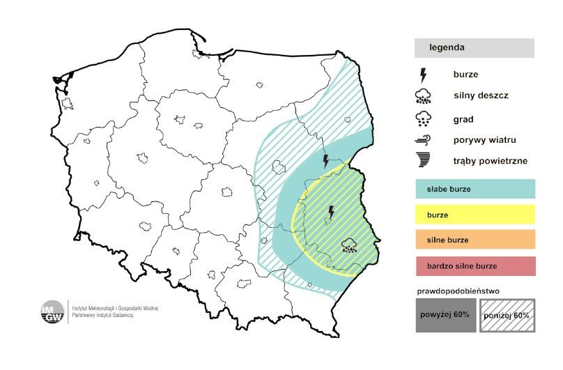 Prognoza burz na dzień 13 lipca