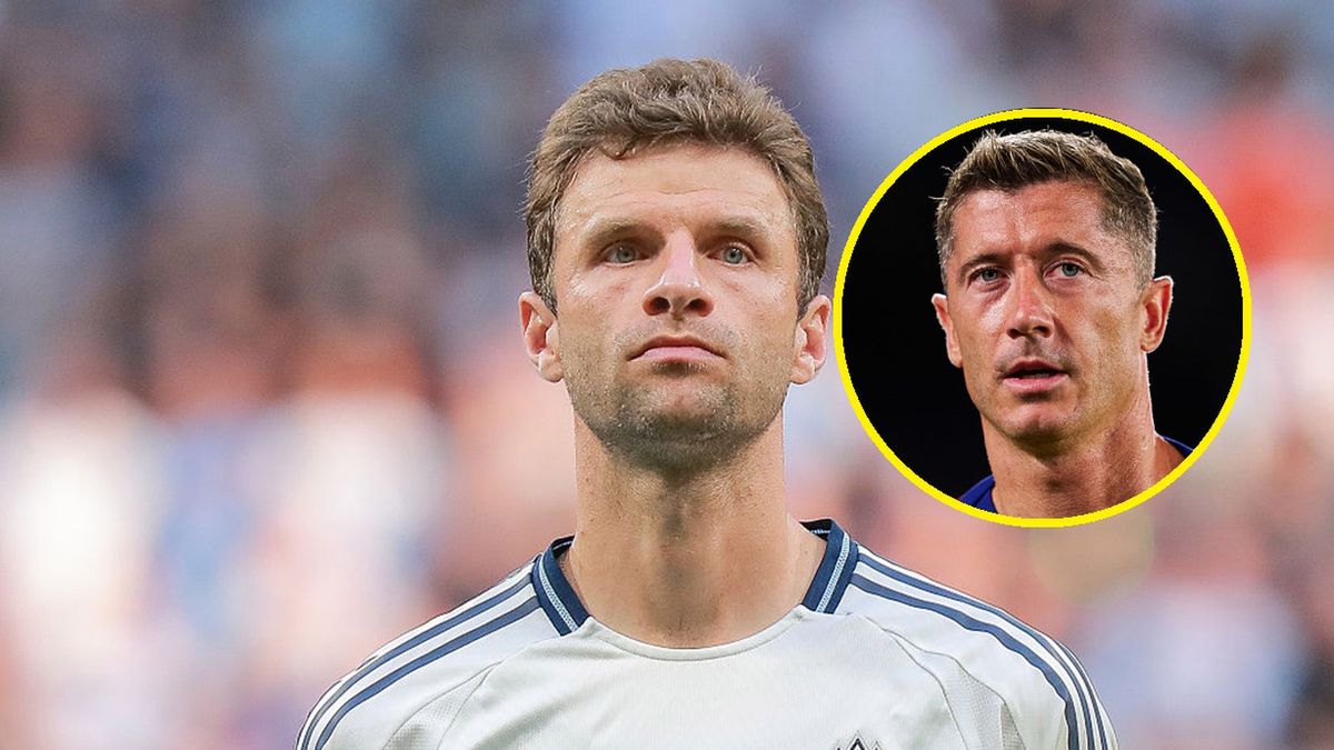 Getty Images / Elizabeth Ruiz Ruiz/Manuel Queimadelos/Quality Sport Images / Na zdjęciu: Thomas Mueller i Robert Lewandowski