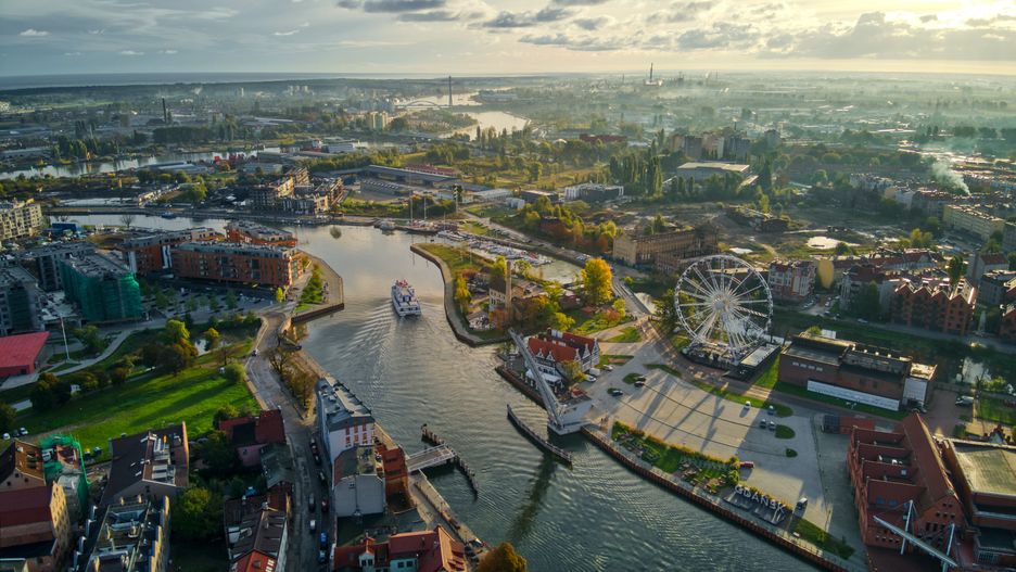 Aerial View of the Polish city of Gdansknorthern poland, europe, dji, dji mavic air 2, polish, cobblestone streets, architecture, travel, city, poland, drone, aerial photography, gdansk