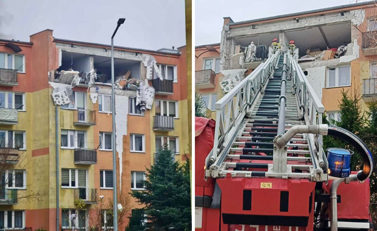 Wybuch butli z gazem w Braniewie. Budynek wyłączony z użytkowania