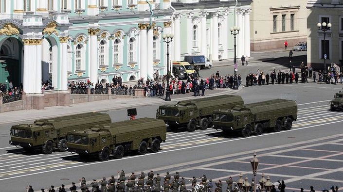 Systemy Iskander podczas parady zwycięstwa