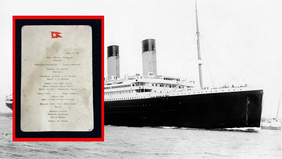 Titanic, menu