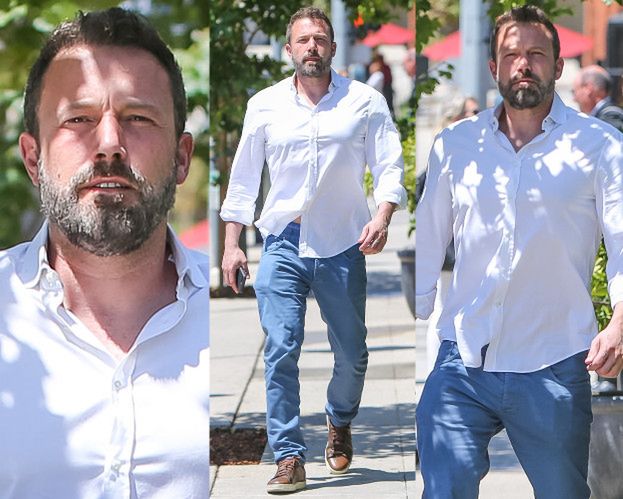 Barczysty Ben Affleck napina klatę na widok obiektywów (ZDJĘCIA)