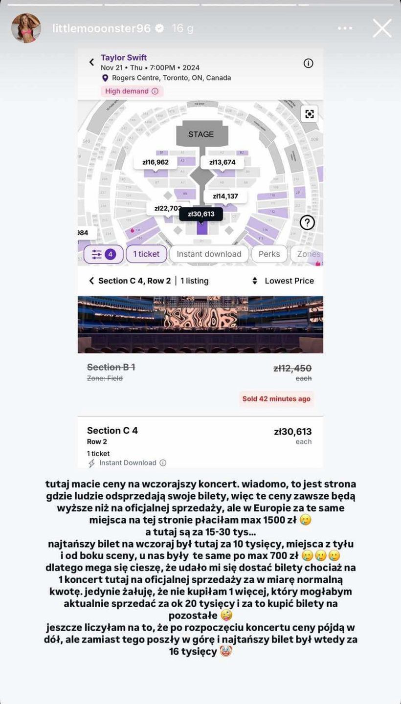Angelika Mucha narzeka na ceny biletów na koncert Taylor Swift