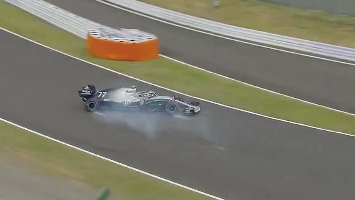Valterri Bottas w opałach podczas drugiego treningu przed GP Japonii