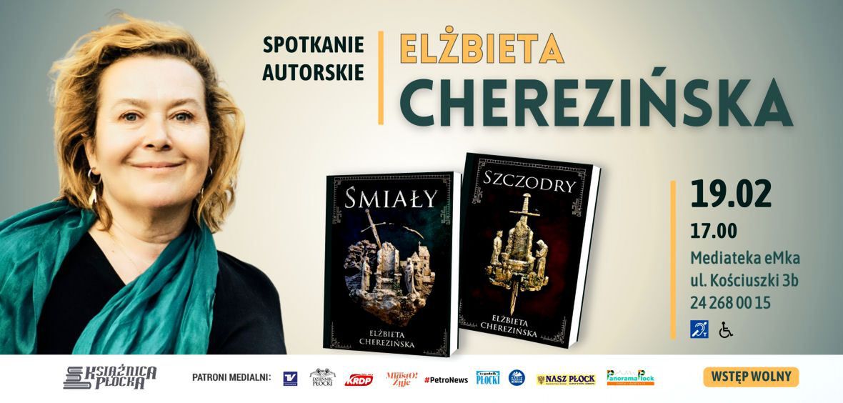 Historia ożywa w Mediatece eMka. Spotkanie z Elżbietą Cherezińską już 19 lutego.