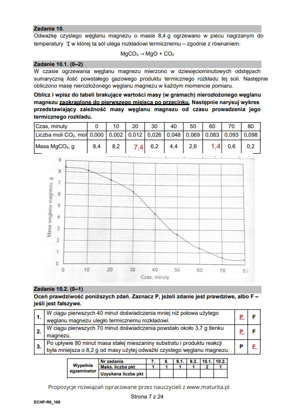Propozycje rozwiązań opracowane przez nauczycieli z www.maturita.pl