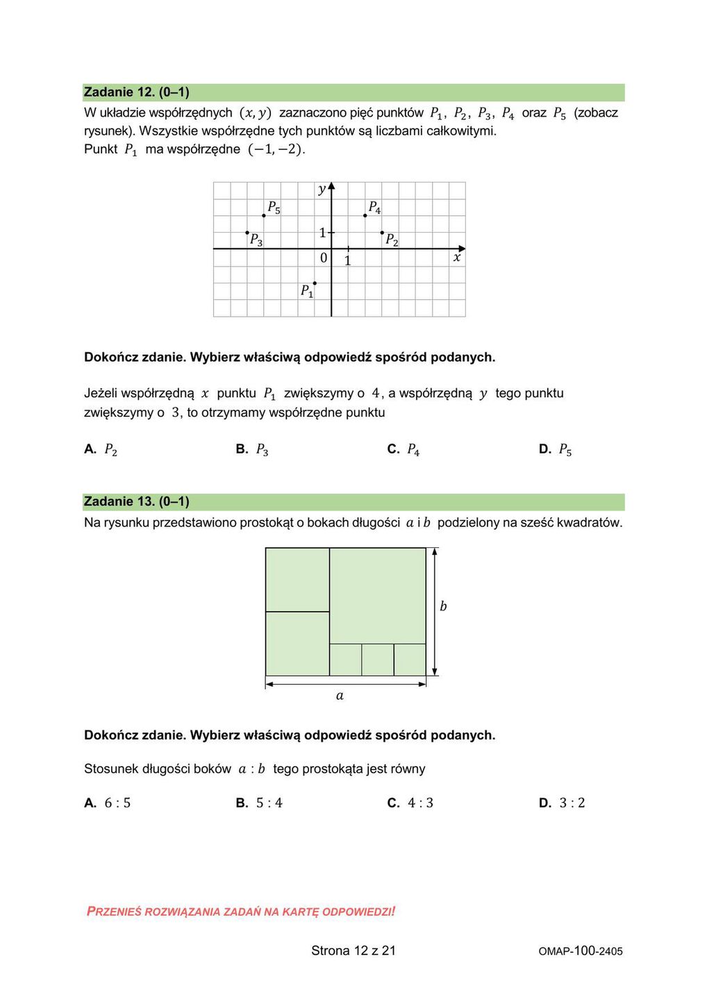 Egzamin ósmoklasisty z matematyki