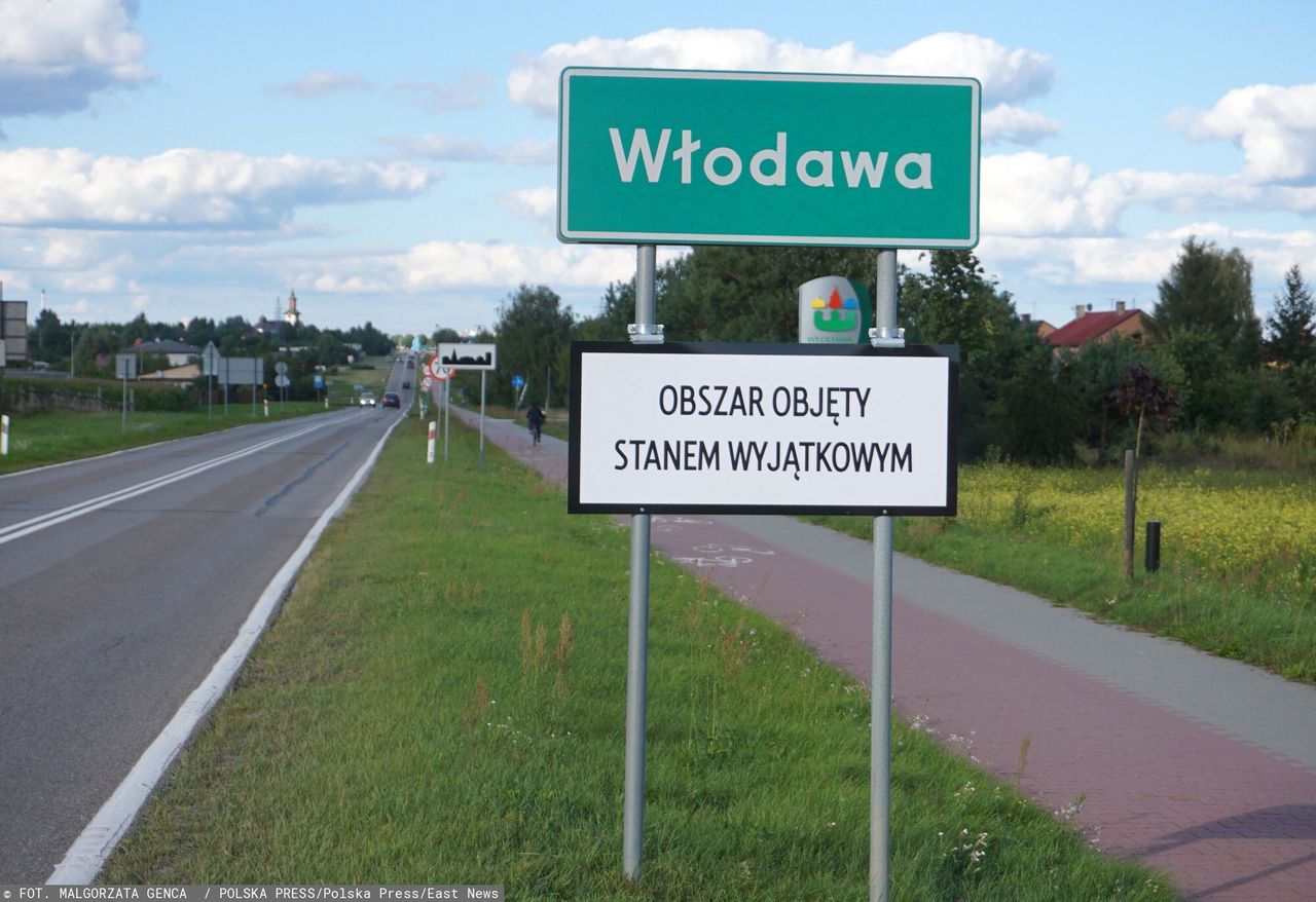 Włodawa. Obszar objęty stanem wyjątkowym 