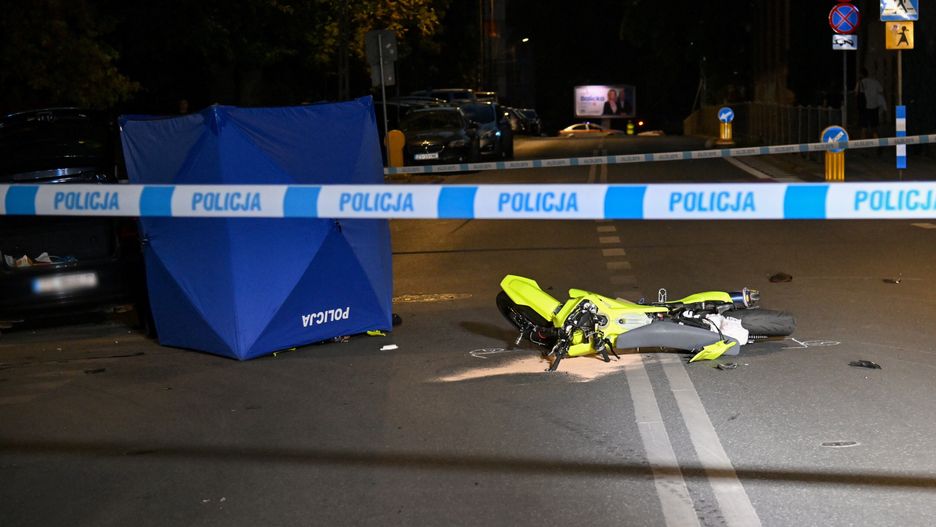 Miejsce śmiertelnego wypadku na skrzyżowaniu ulicy Ofiar Oświęcimia z Cyryla i Metodego w Szczecinie