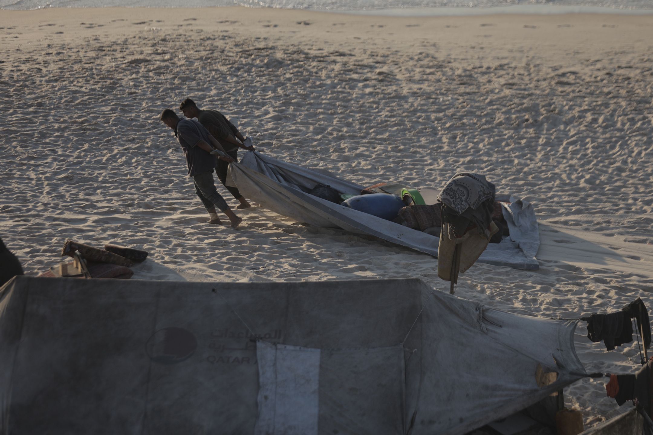 Palestyńczycy uciekający z Gazy