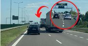 Tak jechali przez 50 km ekspresówką. Nic nie mogli zrobić