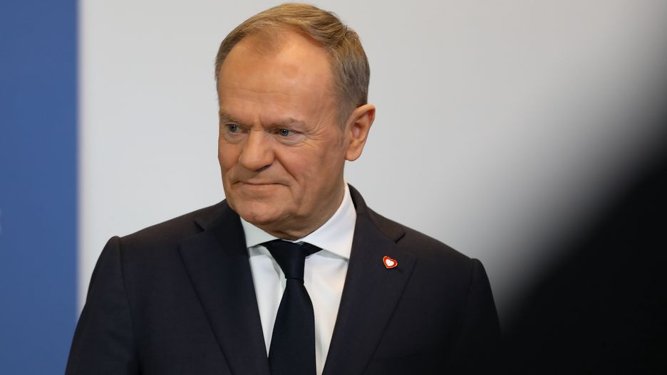 Polish Prime Minister Donald Tusk meets with Alphabet and Google CEO Sundar Pichai at Google for Startups in Warsaw, Poland, on February 13, 2025. (Photo by Klaudia Radecka/NurPhoto via Getty Images)
