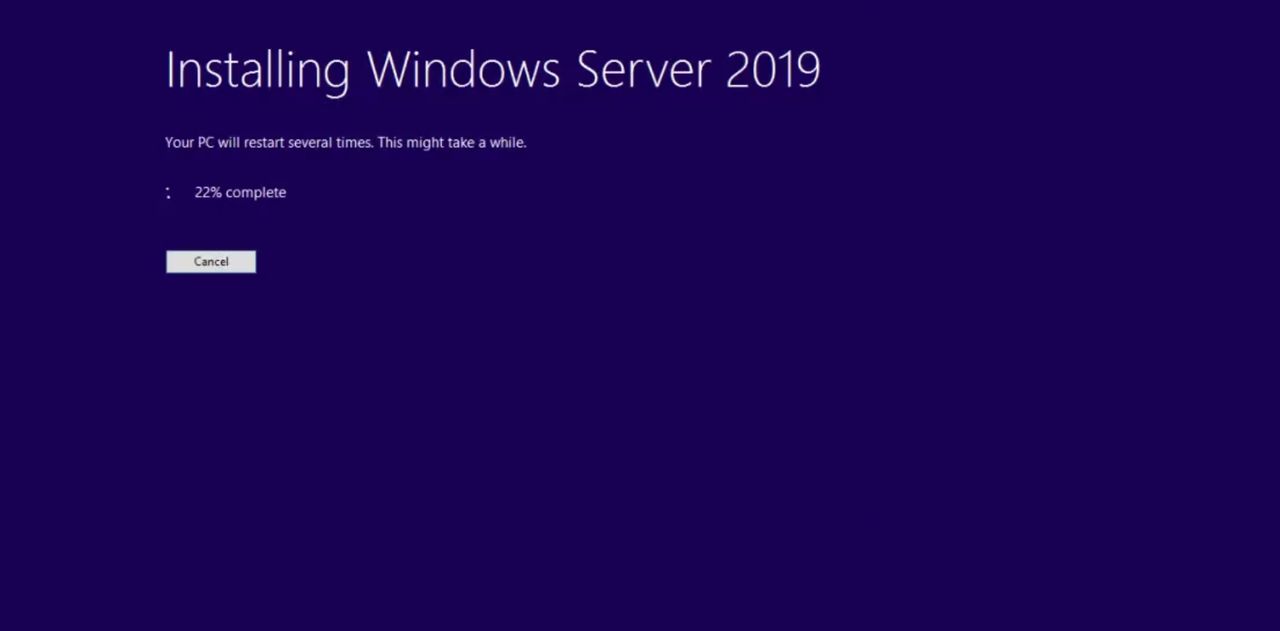 Instalowanie Windows Server 2019.